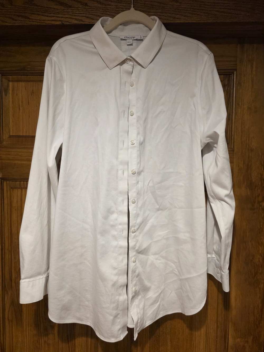 Chico's White Button-Down Shirt